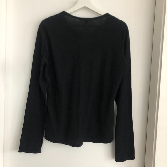 James Perse Long Sleeve Crew Neck Tee in Black - Picture 6 of 8